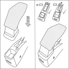 RATI ARMSTER S armrest CITROEN C3 2024-  [black,vegan leather]