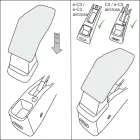 RATI ARMSTER S armrest CITROEN E-C3 2024-  [black,vegan leather]