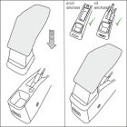 RATI ARMSTER 2 armrest CITROEN E-C3 AIRCROSS 2024-  [grey,vegan leather]