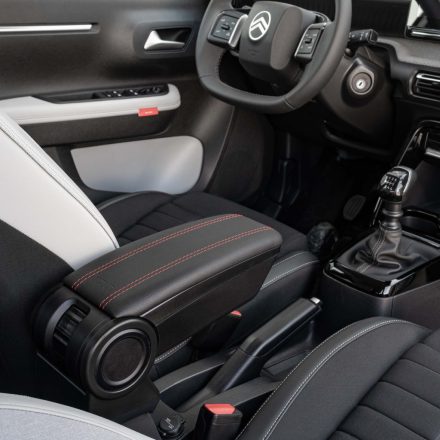 RATI ARMSTER 3 armrest CITROEN C3 2024-  [black, vegan leather, red stitching]