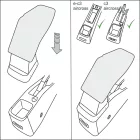 RATI ARMSTER 3 armrest CITROEN C3 AIRCROSS 2024-  [black, vegan leather, red stitching]