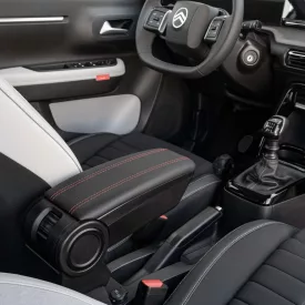   RATI ARMSTER 3 armrest FIAT GRANDE PANDA 2025-  [black, vegan leather, red stitching]